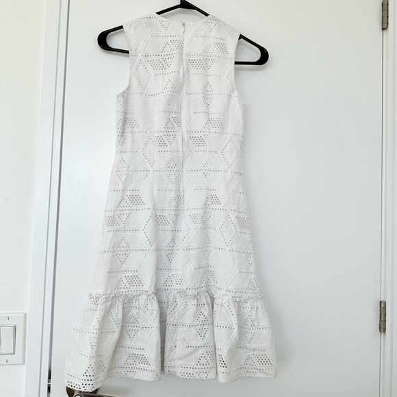 Calvin klein embroiled lace women dress with frill size 0 - Picture 2 of 2